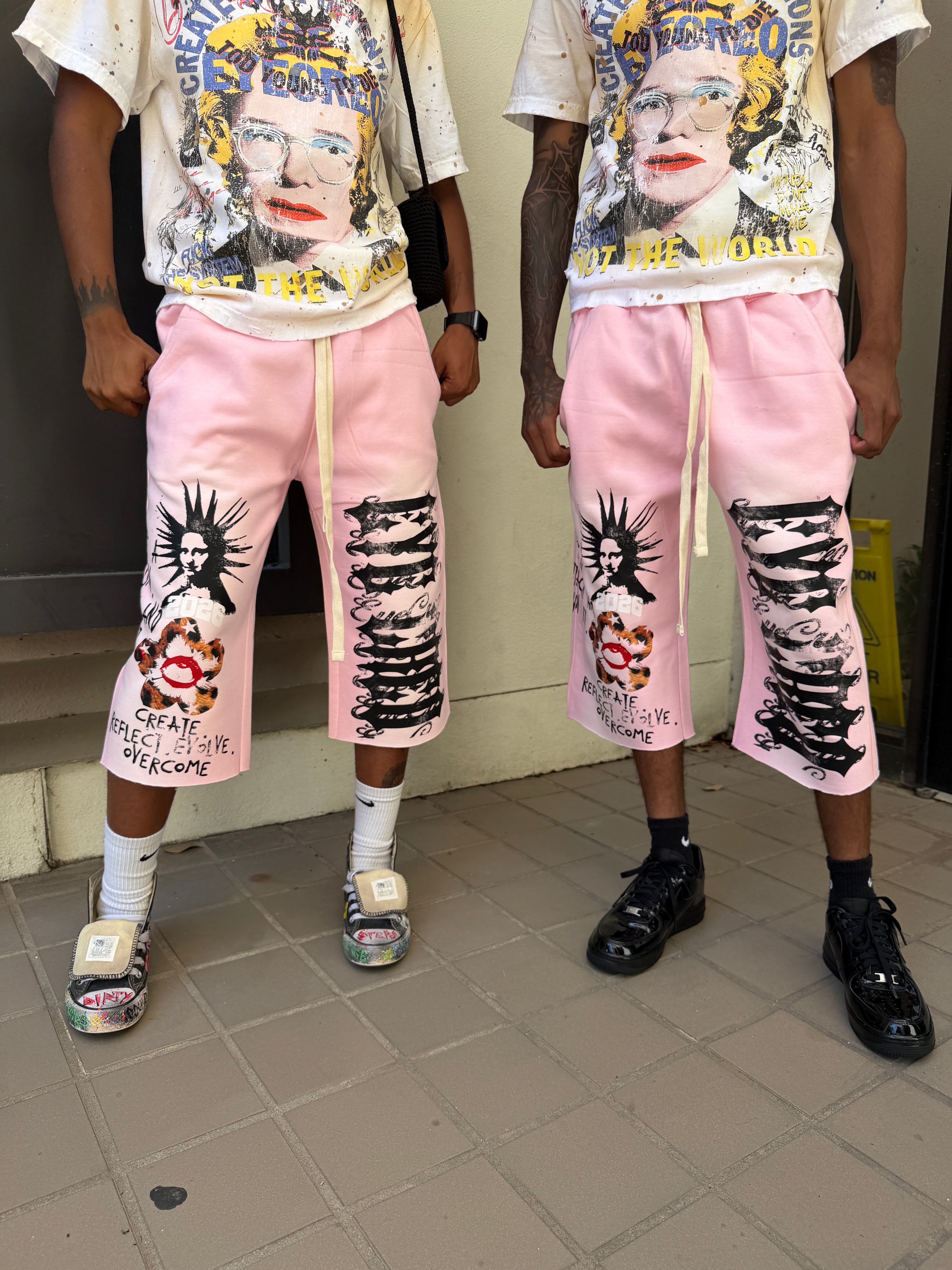 Eye Creo Pink 3/4 Shorts
