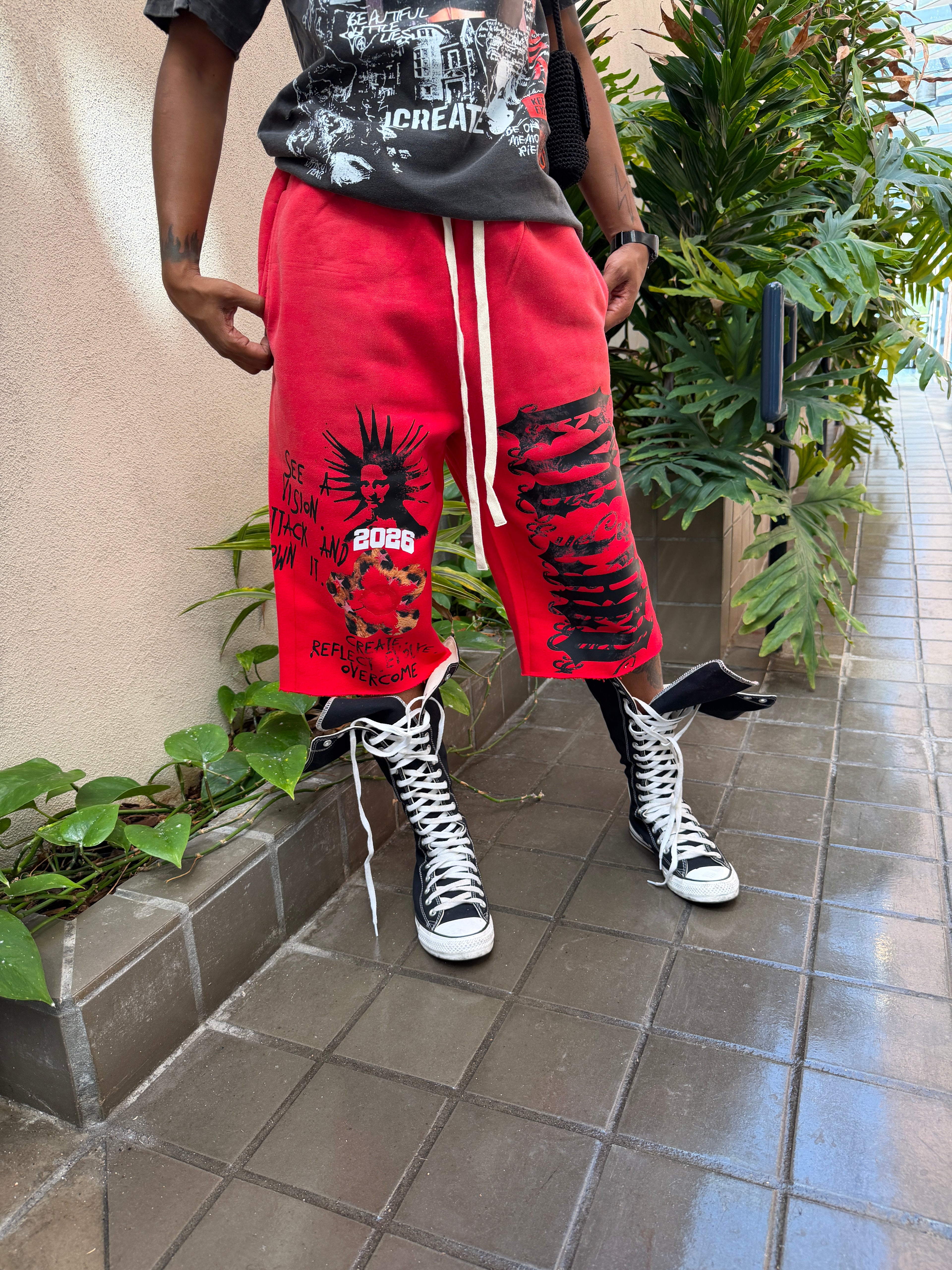 Eye Creo Red 3/4 Shorts