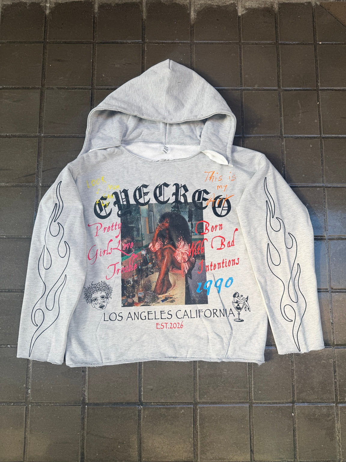 Gray Bad Intentions Hoodie